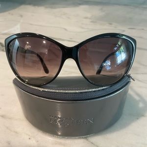 Alexander McQueen Black Cat-Eye Gradient Sunglasses